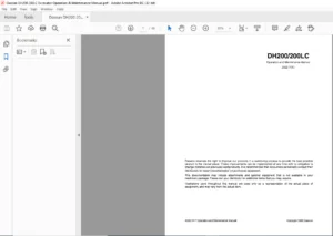 Doosan DH200 200LC Excavator Operation & Maintenance Manual - PDF DOWNLOAD