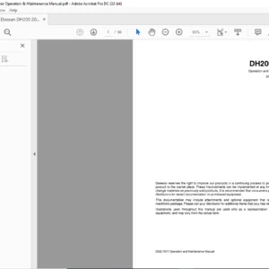 Doosan DH200 200LC Excavator Operation & Maintenance Manual - PDF DOWNLOAD