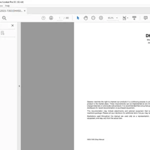 Doosan DH450 Excavator Service Repair Manual - PDF DOWNLOAD