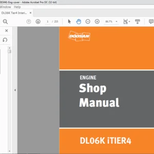 Doosan DL06K iTIER4 Engine Shop Manual 950106-00344 - PDF DOWNLOAD