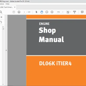 Doosan DL06K iTIER4 Engine Shop Manual 950106-00344 - PDF DOWNLOAD