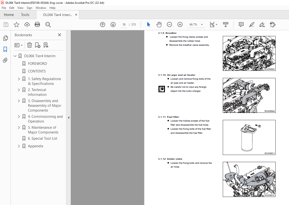 Doosan DL06K iTier4 Engine Shop Manual - PDF DOWNLOAD - HeyDownloads ...