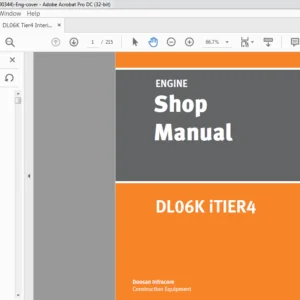 Doosan DLO6K iTIER4 Engine Shop Manual 950106-00344  - PDF DOWNLOAD