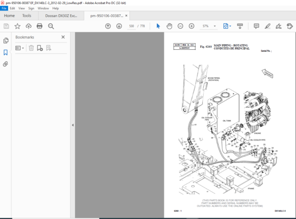 Doosan DX140LC - 3 Excavator Parts Manual - PDF DOWNLOAD - HeyDownloads ...