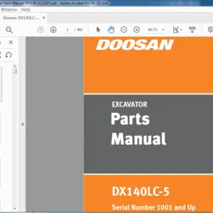 Doosan DX140LC-5 Excavator Parts Manual 950106-01142EF - PDF DOWNLOAD