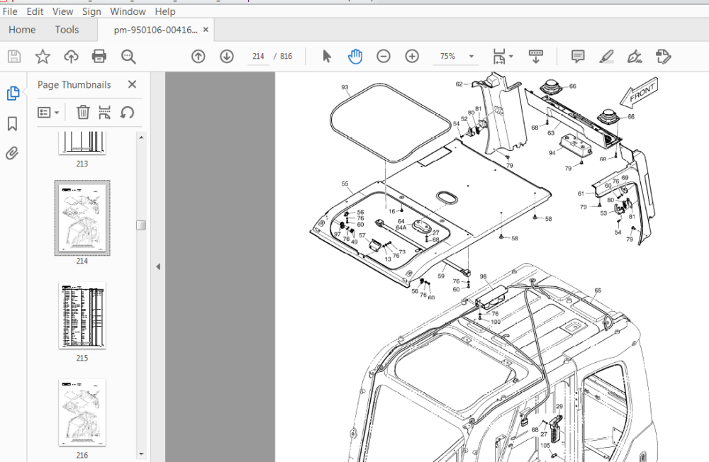 Doosan DX180LC-3 Excavator Parts Manual 950106-00416AEF - PDF DOWNLOAD ...