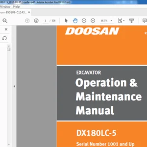 DOOSAN DX225NLC EXCAVATOR OPERTAION & MAINTENANCE MANUAL K1024240CE - PDF DOWNLOAD