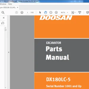 Doosan DX180LC-5 Excavator Parts Manual 950106-01145 EF - PDF DOWNLOAD