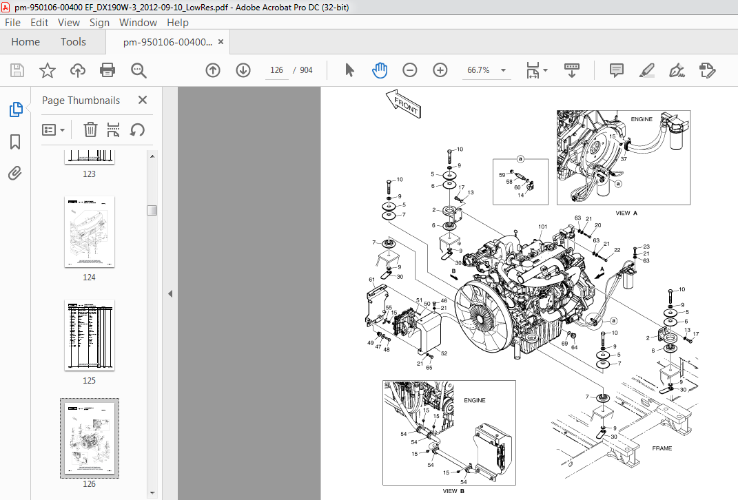 Doosan DX190W-3 Excavator Shop Manual 950106-00400EF - PDF DOWNLOAD ...