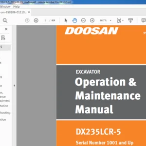 Doosan DX235LCR-5 Excavator Operation & Maintenance Manual 950106-01110NA-1 - PDF DOWNLOAD