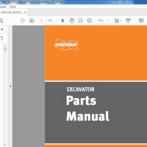 Doosan DX350LC-3 Excavator Parts Manual 950106-00223EF - PDF DOWNLOAD