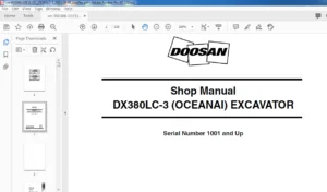 Doosan DX380LC-3 (OCEANNAI) Excavator Shop Manual 950106-03151OC - PDF DOWNLOAD