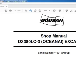 Doosan DX380LC-3 (OCEANNAI) Excavator Shop Manual 950106-03151OC - PDF DOWNLOAD