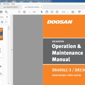 Doosan DX490LC-3 Excavator Parts Manual 950106-00257EF - PDF DOWNLOAD