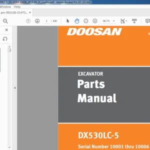 Doosan DX530LC-5 Excavator Parts Manual 950106-01473EF-1 - PDF DOWNLOAD