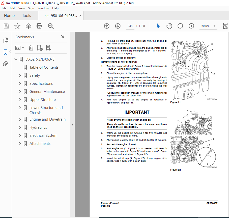 Doosan DX62R 3 DX63 3 Excavator Shop Manual - PDF DOWNLOAD ...