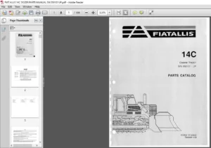 FIAT ALLIS 14C DOZER PARTS MANUAL SN 050101 UP - PDF DOWNLOAD
