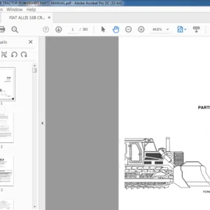 FIAT ALLIS 16B CRAWLER TRACTOR POWERSHIFT PARTS MANUAL - PDF DOWNLOAD