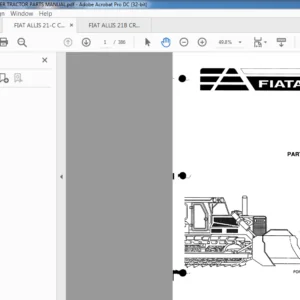 FIAT ALLIS 21-C CRAWLER TRACTOR PARTS MANUAL - PDF DOWNLOAD