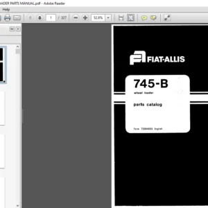 FIAT ALLIS 745B WHEEL LOADER PARTS MANUAL - PDF DOWNLOAD