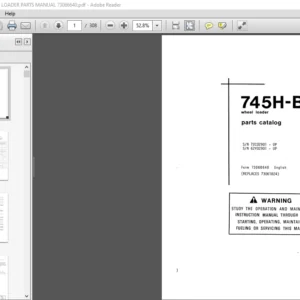 FIAT ALLIS 745H B WHEEL LOADER PARTS MANUAL 73066640 - PDF DOWNLOAD