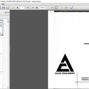 FIAT ALLIS CHALMERS 645 WHEEL LOADER PARTS MANUAL SN 2032 - PDF DOWNLOAD