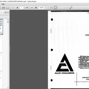 FIAT ALLIS CHALMERS 645M WHEEL LOADER PARTS MANUAL - PDF DOWNLOAD