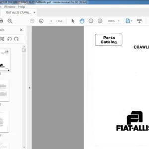 FIAT ALLIS CRAWLER TRACTOR 11B DIRECT DRIVE PARTS MANUAL - PDF DOWNLOAD