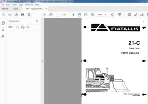 FIAT ALLIS CRAWLER TRACTOR 21C PARTS MANUAL - PDF DOWNLOAD