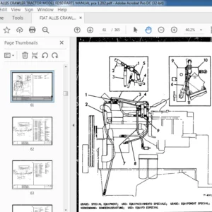 FIAT ALLIS CRAWLER TRACTOR MODEL FD50 PARTS MANUAL pca 1  - PDF DOWNLOAD