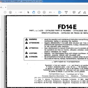 FIAT ALLIS FD14E CRAWLER TRACTOR PARTS MANUAL SN 60101 TO 60862  - PDF DOWNLOAD