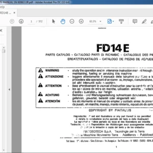 FIAT ALLIS FD14E CRAWLER TRACTOR PARTS MANUAL SN 60863 UP - PDF DOWNLOAD