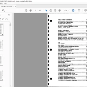 FIAT ALLIS FG65C MOTOR GRADER PARTS MANUAL - PDF DOWNLOAD