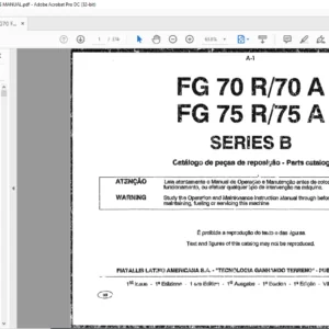 FIAT ALLIS FG70 FG75 MOTOR GRADER  PARTS MANUAL - PDF DOWNLOAD