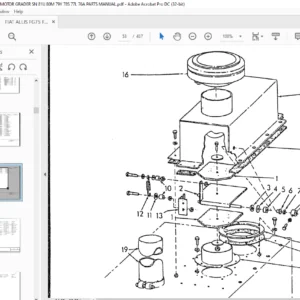 FIAT ALLIS FG75 FG85 FG95 MOTOR GRADER SN 81U 80M 79Y 78S 77L 76A PARTS MANUAL - PDF DOWNLOAD