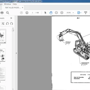 FIAT ALLIS FH200 EXCAVATOR PARTS MANUAL - PDF DOWNLOAD