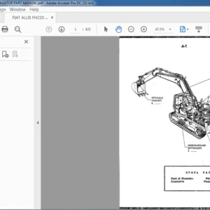 FIAT ALLIS FH220 EXCAVATOR PART MANUAL - PDF DOWNLOAD