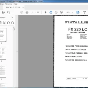 FIAT ALLIS FX220LC EXCAVATOR PARTS MANUAL - PDF DOWNLOAD