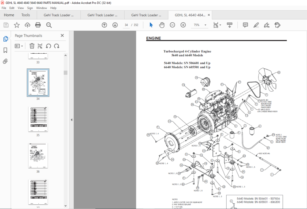 GEHL SL 4640 4840 5640 6640 PARTS MANUAL PDF DOWNLOAD HeyDownloads