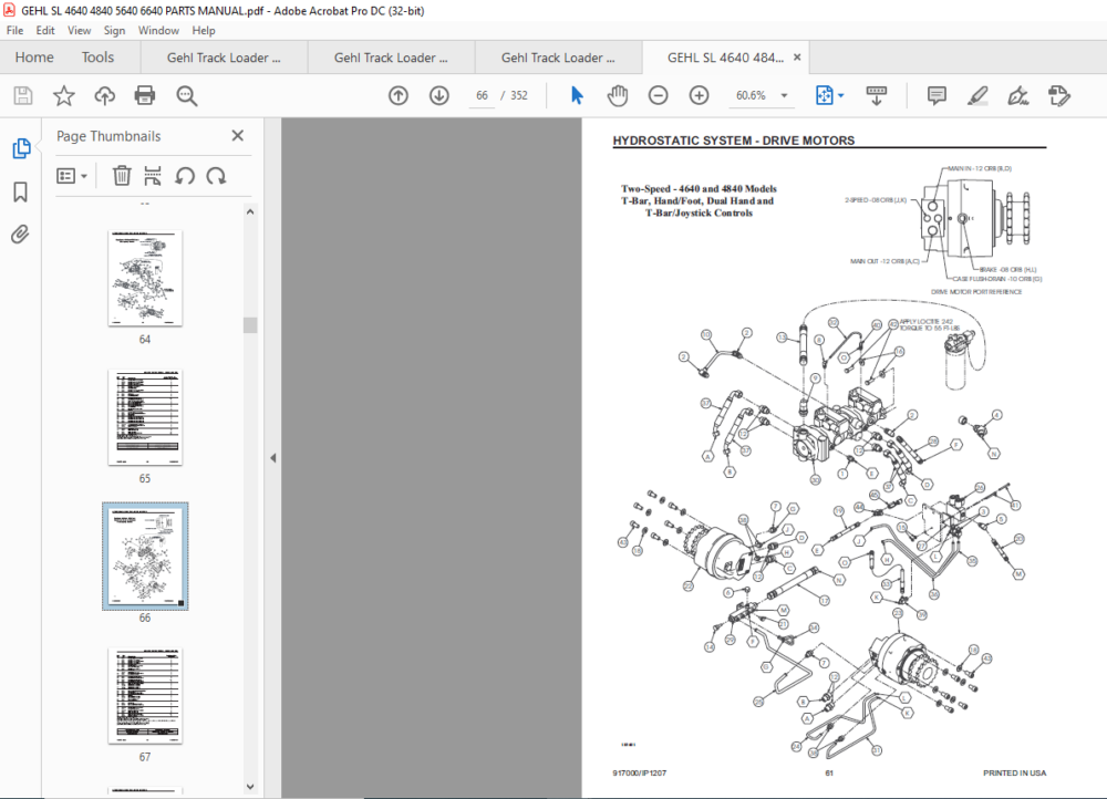 GEHL SL 4640 4840 5640 6640 PARTS MANUAL - PDF DOWNLOAD - HeyDownloads ...