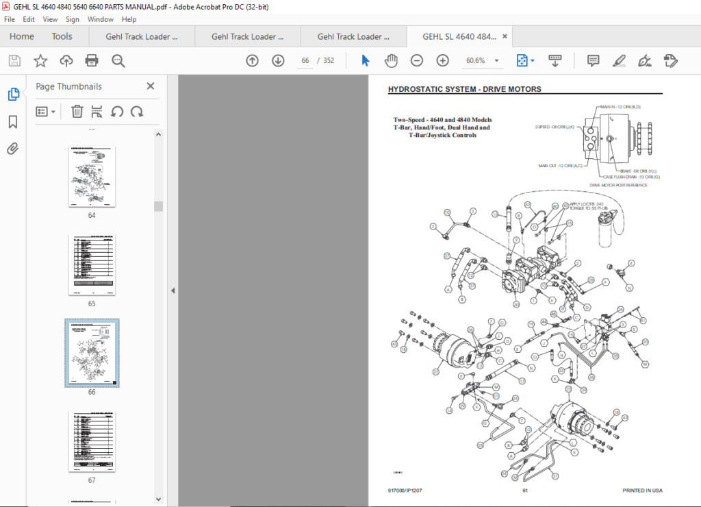 GEHL SL 4640 4840 5640 6640 PARTS MANUAL - PDF DOWNLOAD ~ HeyDownloads