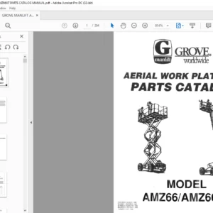 GROVE MANLIFT AMZ66 AMZ66XT PARTS CATALOG MANUAL - PDF DOWNLOAD
