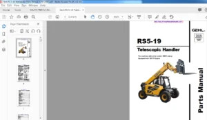 Gehl RS 5-19 Telehandler Parts Manual  - PDF DOWNLOAD