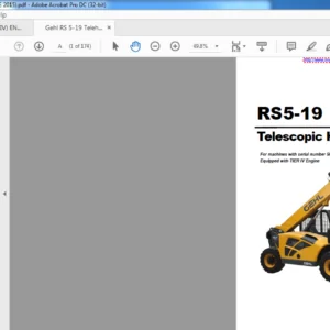 Gehl RS 5-19 Telehandler Parts Manual  - PDF DOWNLOAD