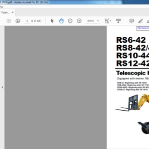 Gehl RS 6-42 Telehandler Parts Manual  - PDF DOWNLOAD