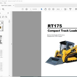 Gehl RT175 Compact Track Loader Parts Manual - PDF DOWNLOAD