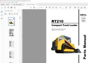 Gehl RT210 Compact Track Loader Parts Manual - PDF DOWNLOAD
