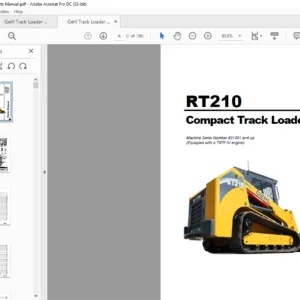 Gehl RT210 Compact Track Loader Parts Manual - PDF DOWNLOAD