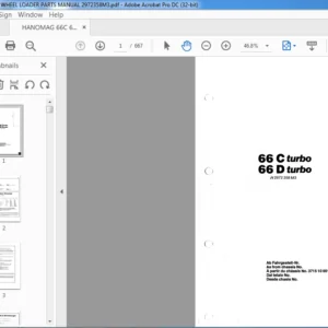 HANOMAG 66C 66D WHEEL LOADER PARTS MANUAL 2972358M3 - PDF DOWNLOAD