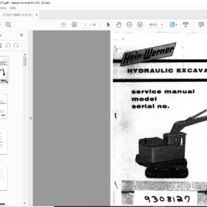 HEIN -WERNER HYDRAULIC EXCAVATORS service manual - PDF DOWNLOAD